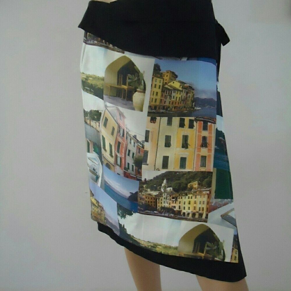 Lafayette 148 NY Picture Wrap Skirt Wilkerson NWT